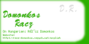 domonkos racz business card